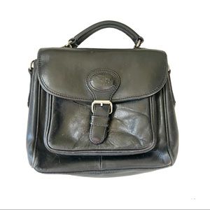 Cobb & Co Messenger Crossbody Bag Black Small Size Purse Leather Retro Vintage